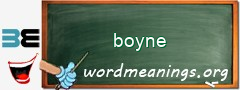 WordMeaning blackboard for boyne